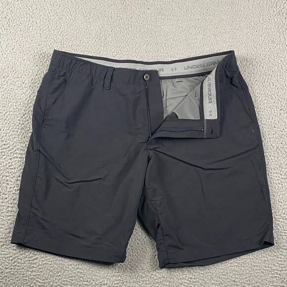 Under Armour Loose Fit HeatGear Performance Golf Shorts Men's 40 Black - Picture 1 of 9
